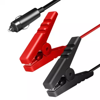 LogiLink CP0400 Καλώδιο τροφοδοσίας 12V DC με βύσμα αναπτήρα και κροκοδειλάκια, 2m, 10A, Μαύρο/Κόκκινο