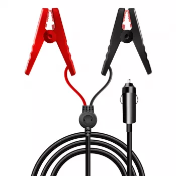 LogiLink CP0400 Καλώδιο τροφοδοσίας 12V DC με βύσμα αναπτήρα και κροκοδειλάκια, 2m, 10A, Μαύρο/Κόκκινο