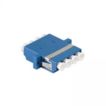 LogiLink Προσαρμογέας οπτικών ινών LC Quad, συσκευασία 12 τεμ., Μπλε, τοποθέτηση με φλάντζα, Singlemode
