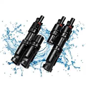 LogiLink Σετ συνδετήρων Y ηλιακών, 2 τεμ., συμβατό με MC4, βύσμα αρσενικό & υποδοχή θηλυκή, PVC, Μαύρο