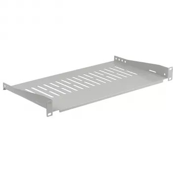 EFB ELEKTRONIK 19 inch 1U σταθερό ράφι, βάθος 250 mm, φόρτιση 10 kg, ανοιχτό γκρι RAL 7035