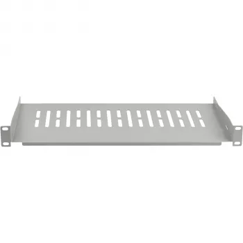 EFB ELEKTRONIK 19 inch 1U σταθερό ράφι, βάθος 250 mm, φόρτιση 10 kg, ανοιχτό γκρι RAL 7035