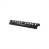 LogiLink 19 inch 1U πάνελ διαχείρισης καλωδίων με κάλυμμα, μαύρο
