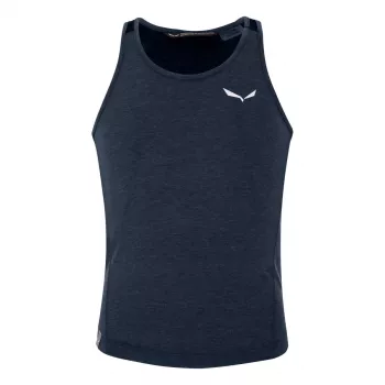 Salewa Agner Hybrid Tank αμάνικο παιδικό Baselayer τοπ - Navy Blazer Melange 104-116 cm