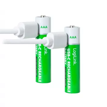 LogiLink LR03RCB2 USB-C επαναφορτιζόμενες μπαταρίες AAA Li-Ion, 1,5V, συσκευασία 2 τεμ.