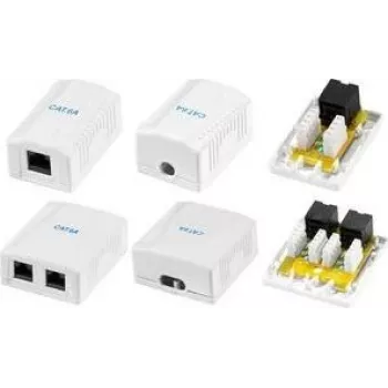 LogiLink πρίζα τοίχου Cat.6A με 1 θύρα RJ45, λευκό (RAL 9003)