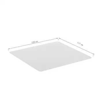 LogiLink EO0086 προστατευτικό δαπέδου, 117 x 120 cm, εξαιρετικά μαλακό, διαφανές, αντιολισθητικό, για σκληρά δάπεδα