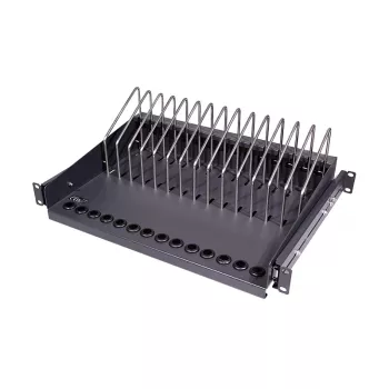 LogiLink SF100B ράφι συρτάρι 19 ιντσών 1U για notebook, tablet και smartphone, μαύρο