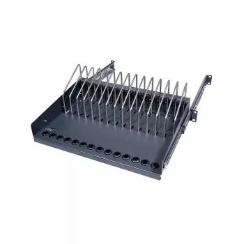 LogiLink SF100B ράφι συρτάρι 19 ιντσών 1U για notebook, tablet και smartphone, μαύρο