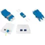 LogiLink FA03LC7 προσαρμογέας ίνας LC-Duplex, συσκευασία 12 τεμ., χωρίς φλάντζα, μπλε