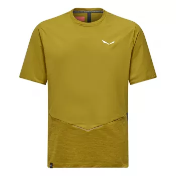 Salewa Pedroc Dry Wind μπλουζάκι ανδρικό ελιά μέγεθος L