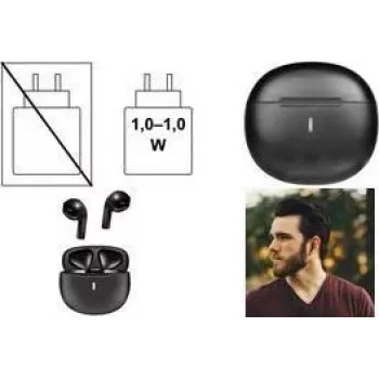 LogiLink Bluetooth TWS ακουστικά, αδιάβροχα IPX4, έλεγχος αφής, θήκη φόρτισης USB-C, μαύρο