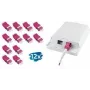 LogiLink σετ προσαρμογέων οπτικής ίνας LC Duplex OM4 χωρίς φλάντζα, βιολετί, 2x LC Duplex, άνοιγμα SC-Simplex