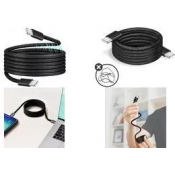 LogiLink CU0231 μαγνητικό καλώδιο δεδομένων και φόρτισης USB-C, 1m, μαύρο, 100W PD, USB 2.0