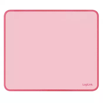LogiLink mouse pad 220 x 250 mm ροζ - υφασμάτινη επιφάνεια, αντιολισθητική βάση από καουτσούκ