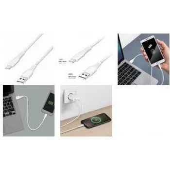 LogiLink CU0255 καλώδιο USB 2.0, USB-A σε USB-C, 3 m, λευκό, 480 Mbps, δεδομένα & φόρτιση