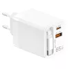 LogiLink φορτιστής USB-A/C 65 W GaN 3 θυρών λευκό με καλώδιο USB-C