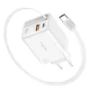LogiLink φορτιστής USB-A/C 65 W GaN 3 θυρών λευκό με καλώδιο USB-C
