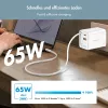 LogiLink φορτιστής USB-A/C 65 W GaN 3 θυρών λευκό με καλώδιο USB-C