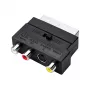 LogiLink προσαρμογέας SCART σε RCA/S-Video με διακόπτη, μαύρο