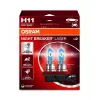 OSRAM NIGHT BREAKER LASER H11 λαμπτήρας αλογόνου διπλή συσκευασία 12V 55W PGJ19-2, έως 150% φωτεινότερος, 150m μεγαλύτερη δέσμη φωτός, 3900K