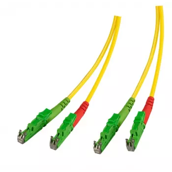 EFB Elektronik O0933.30 καλώδιο patch οπτικών ινών E2000/APC σε E2000/APC singlemode duplex, OS2, 2 m, LSZH, κίτρινο