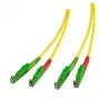 EFB Elektronik O0933.30 καλώδιο patch οπτικών ινών E2000/APC σε E2000/APC singlemode duplex, OS2, 2 m, LSZH, κίτρινο