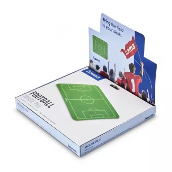 HAMA ποδοσφαιρικό mouse pad πράσινο/λευκό 220x180mm αντιολισθητικό υφασμάτινη επιφάνεια βάση από καουτσούκ
