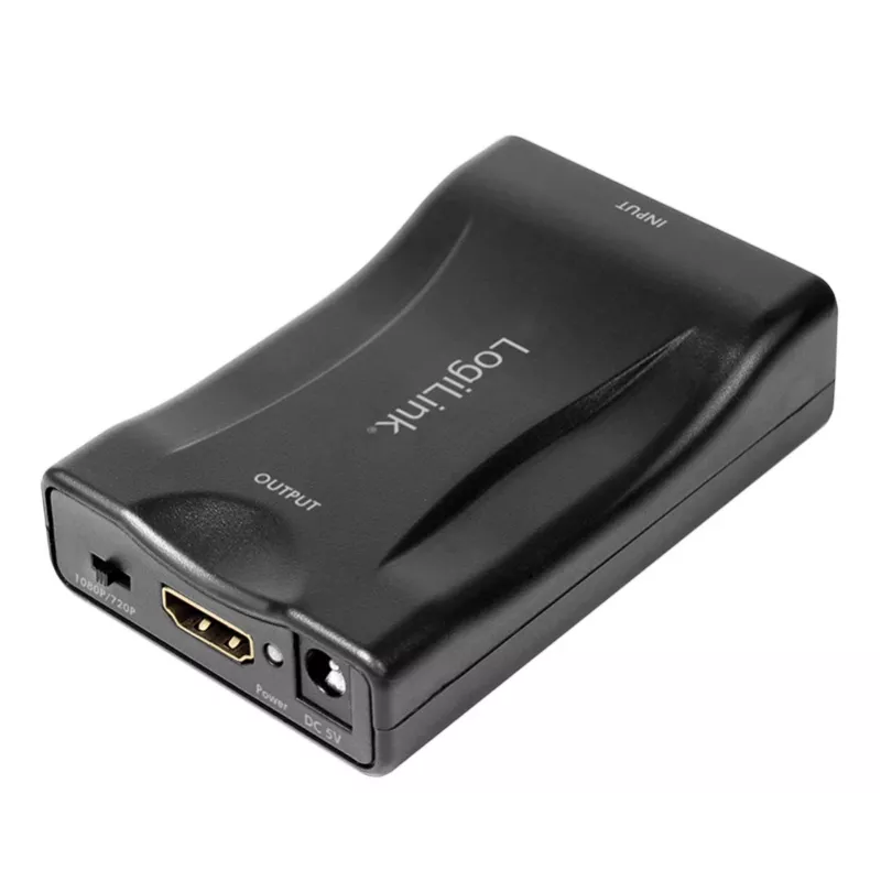 LogiLink CV0160 SCART σε HDMI μετατροπέας προσαρμογέας, 1080p, μαύρο