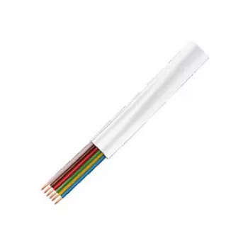 LogiLink CM06W επίπεδο τηλεφωνικό καλώδιο, 6-κλων CCA, 6x 0,12 mm, λευκό, 100 m κουλούρα