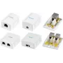 LogiLink NP0097 Cat.6A πρίζα επιτοίχια, 2x RJ45, θωρακισμένη, λευκή