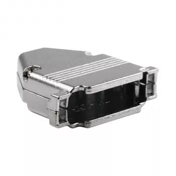 EFB Elektronik 29432.1V2 μεταλλικό καπάκι E-GP25G με ανακούφιση έλξης, D-Sub 25-πολικό, θωράκιση EMI/RFI, κράμα ψευδαργύρου, ασημί