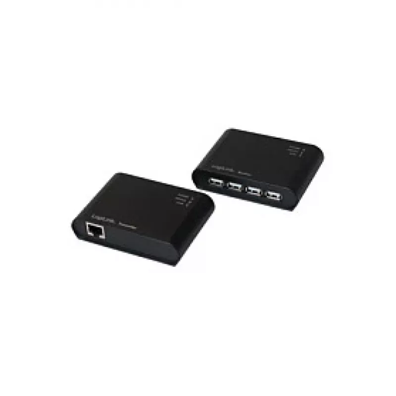 LogiLink USB 2.0 Cat.5 extender με 4-Port hub, 50 m, μαύρο