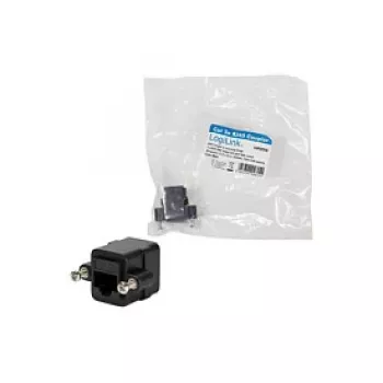 LOGILINK NP0098 ζεύκτης RJ45 με φλάντζα τοποθέτησης, 2x υποδοχή RJ45, Cat.5e UTP, μαύρο