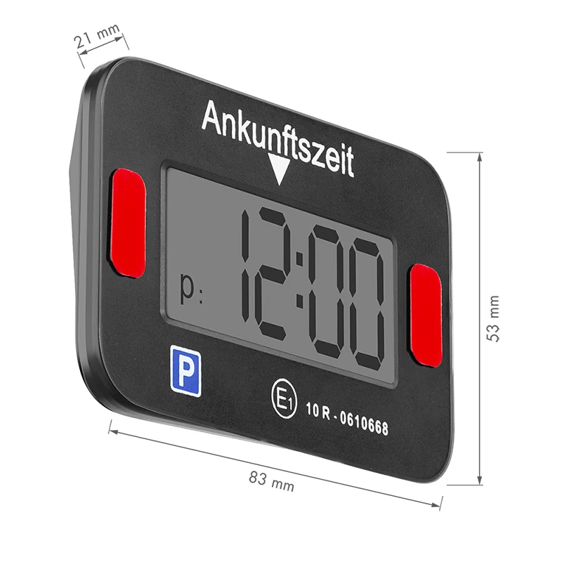 LogiLink Ηλεκτρονικό ρολόι στάθμευσης, πιστοποιημένο KBA, μαύρο