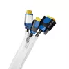LogiLink Σωλήνας διαχείρισης καλωδίων με φερμουάρ, πολυεστέρας, λευκός, 2m, εξωτερική διάμετρος 30mm