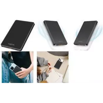 LogiLink PA0352 Μαγνητικό ασύρματο powerbank 5000 mAh 20W PD USB-C μαύρο
