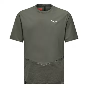 Salewa Pedroc Dry Wind T-Shirt Ανδρικό Faded Green XL