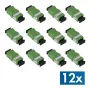 LogiLink FA01SC8 SC Simplex APC προσαρμογέας οπτικής ίνας, χωρίς φλάντζα, πράσινο, συσκευασία 12 τεμ.