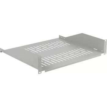 EFB ELEKTRONIK 19 inch 2U σταθερό ράφι, βάθος 400 mm, φόρτιση 22 kg, ανοιχτό γκρι RAL 7035
