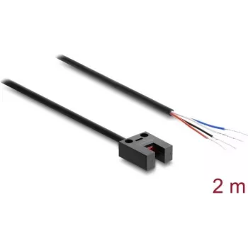 Delock φωτοκύτταρο διχάλας 5 mm τύπου U με 4 ανοιχτά άκρα καλωδίου NPN L/D εναλλασσόμενο 2 m
