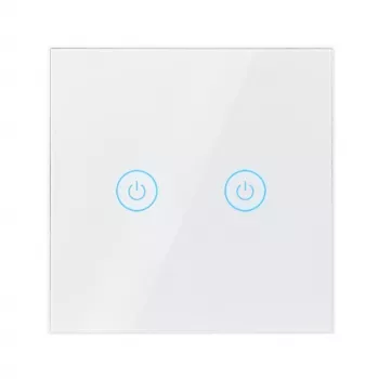 LogiLink WiFi Smart EU διακόπτης φωτός, 2 απλός, συμβατός με Tuya, λευκό