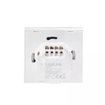 LogiLink WiFi Smart EU διακόπτης φωτός, 2 απλός, συμβατός με Tuya, λευκό