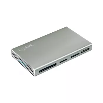 LogiLink USB 3.2 Gen1 5-in-1 αναγνώστης καρτών, μεταλλικό περίβλημα, ασημί