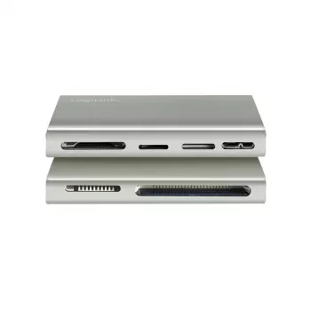 LogiLink USB 3.2 Gen1 5-in-1 αναγνώστης καρτών, μεταλλικό περίβλημα, ασημί