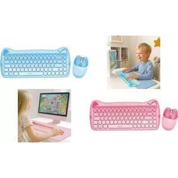 LogiLink Kids πληκτρολόγιο 2.4G σετ combo, ροζ