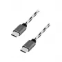 LogiLink USB 2.0 Type-C σετ 3 καλωδίων, C/M σε C/M, αλουμίνιο, νάιλον, λευκό/μαύρο