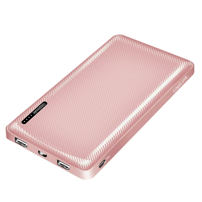 LogiLink φορητό powerbank 10000 mAh LiPo USB-C PD ροζ