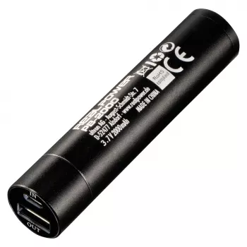 RealPower PB2000 mAh αλουμινένιο power bank, μαύρο