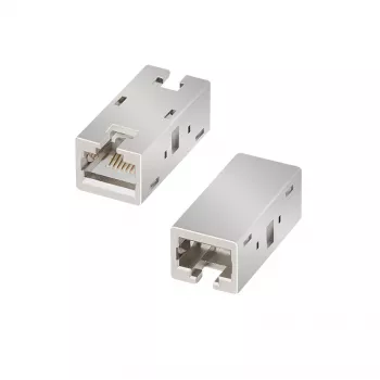 LogiLink Cat.6A θωρακισμένος συνδετήρας RJ45 Inline, μεταλλικό περίβλημα, βιομηχανική ποιότητα